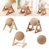 Maxbell Sisal Cat Scratching Rotatable Ball for Pet Kitten Pet Toy Interactive Triangular