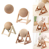 Maxbell Sisal Cat Scratching Rotatable Ball for Pet Kitten Pet Toy Interactive Triangular