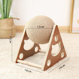 Maxbell Sisal Cat Scratching Rotatable Ball for Pet Kitten Pet Toy Interactive Triangular