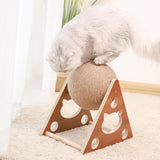Maxbell Sisal Cat Scratching Rotatable Ball for Pet Kitten Pet Toy Interactive Triangular