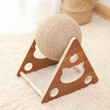 Maxbell Sisal Cat Scratching Rotatable Ball for Pet Kitten Pet Toy Interactive Triangular