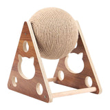Maxbell Sisal Cat Scratching Rotatable Ball for Pet Kitten Pet Toy Interactive Triangular