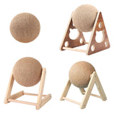 Maxbell Sisal Cat Scratching Rotatable Ball for Pet Kitten Pet Toy Interactive Triangular