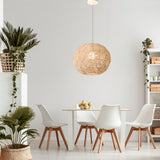 Maxbell Simple Pendant Light Chandelier Hand Weaved Hanging Decor Loft Teahouse 30cm
