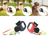 Maxbell Double Retractable Dog Leash with Garbage Bag Box for Small Medium Dogs Gray