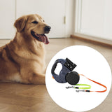 Maxbell Double Retractable Dog Leash with Garbage Bag Box for Small Medium Dogs Gray