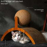 Maxbell Cat Scratcher Pad Wooden Frame Claws Care Cat Scratching Ball Wear Resistant M