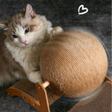 Maxbell Cat Scratcher Pad Wooden Frame Claws Care Cat Scratching Ball Wear Resistant M