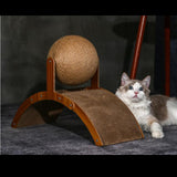 Maxbell Cat Scratcher Pad Wooden Frame Claws Care Cat Scratching Ball Wear Resistant M