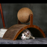 Maxbell Cat Scratcher Pad Wooden Frame Claws Care Cat Scratching Ball Wear Resistant M