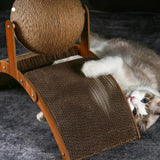 Maxbell Cat Scratcher Pad Wooden Frame Claws Care Cat Scratching Ball Wear Resistant M