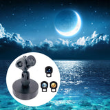 Maxbell Earth Moon Night Lamp 360° Rotatable USB for Decor Lovers Desktop 3 Films