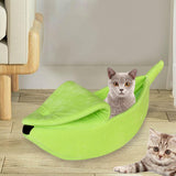 Maxbell Maxbell Banana Cats Bed House Cat Cuddle Supplies Warm for Rabbit Green L