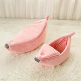 Maxbell Maxbell Banana Cats Bed House Cat Cuddle Supplies Warm for Rabbit Pink XL
