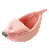 Maxbell Maxbell Banana Cats Bed House Cat Cuddle Supplies Warm for Rabbit Pink XL