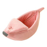 Maxbell Maxbell Banana Cats Bed House Cat Cuddle Supplies Warm for Rabbit Pink XL