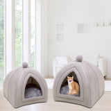Maxbell Portable Cat house for Indoor Cats Nest Dog Kitten Warm Winter S
