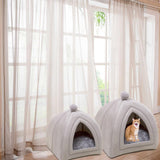 Maxbell Portable Cat house for Indoor Cats Nest Dog Kitten Warm Winter S