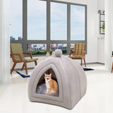 Maxbell Portable Cat house for Indoor Cats Nest Dog Kitten Warm Winter S