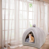 Maxbell Portable Cat house for Indoor Cats Nest Dog Kitten Warm Winter S