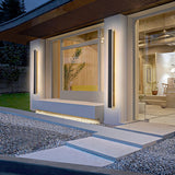 Maxbell Modern Outdoor Wall Light Waterproof Metal Long Wall Lamp for Porch Patio 150cm