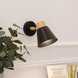 Maxbell Wall Sconce Lighting E27 Light Fixture Bedside Lamp for Stairs Corridor Black