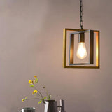 Maxbell Retro Style Pendant Light Ceiling Lamp Adjustable Lighting for Loft Hallway Rope Iron Chain