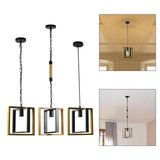 Maxbell Retro Style Pendant Light Ceiling Lamp Adjustable Lighting for Loft Hallway Rope Iron Chain