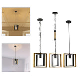 Maxbell Retro Style Pendant Light Ceiling Lamp Adjustable Lighting for Loft Hallway Rope Iron Chain