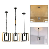 Maxbell Retro Style Pendant Light Ceiling Lamp Adjustable Lighting for Loft Hallway Rope Iron Chain