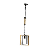 Maxbell Retro Style Pendant Light Ceiling Lamp Adjustable Lighting for Loft Hallway Rope Iron Chain