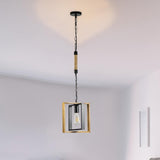 Maxbell Retro Style Pendant Light Ceiling Lamp Adjustable Lighting for Loft Hallway Rope Iron Chain