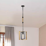Maxbell Retro Style Pendant Light Ceiling Lamp Adjustable Lighting for Loft Hallway Rope Iron Chain