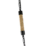Maxbell Retro Style Pendant Light Ceiling Lamp Adjustable Lighting for Loft Hallway Rope Iron Chain