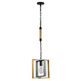 Maxbell Retro Style Pendant Light Ceiling Lamp Adjustable Lighting for Loft Hallway Rope Iron Chain