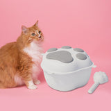 Maxbell Pet Dog Food Storage Container with Lid Food Dispenser Grains Rice Case Gray