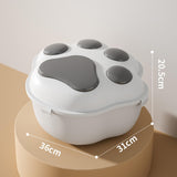 Maxbell Pet Dog Food Storage Container with Lid Food Dispenser Grains Rice Case Gray