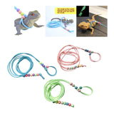 Maxbell Traction Rope Luminous Belt for Turtle Amphibians Bearded Dragon blue