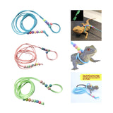 Maxbell Traction Rope Luminous Belt for Turtle Amphibians Bearded Dragon blue