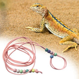 Maxbell Traction Rope Luminous Belt for Turtle Amphibians Bearded Dragon pink