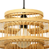 Maxbell Bamboo Lamp Shade Ceiling Light Cover Chandelier for Dining Room Decor