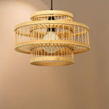 Maxbell Bamboo Lamp Shade Ceiling Light Cover Chandelier for Dining Room Decor