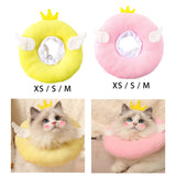 Maxbell Cute Cat Collar After Surgery Protector Elizabethan Collar Comfortable Yellow 14cm XS