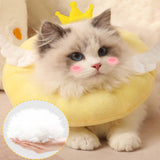 Maxbell Cute Cat Collar After Surgery Protector Elizabethan Collar Comfortable Yellow 14cm XS