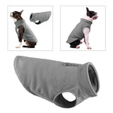 Maxbell Maxbell Dog Fleece Vest Dog Clothes with Pull small Dogs winter Jacket S Gray