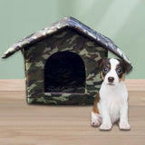 Maxbell Outdoor Waterproof Cat House Enclosed Weatherproof Cat 35cmx33cmx30cm