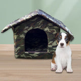 Maxbell Outdoor Waterproof Cat House Enclosed Weatherproof Cat 40cmx38cmx35cm