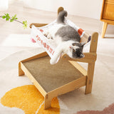 Maxbell 2 in 1 Cat Scratching Board Hammock Corrugated Scratch Pad and Cat Bed White