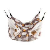 Maxbell Hamster Hammock Bed Hanging Cage Accessories for Small Animals Ferret Parrot Heart Brown