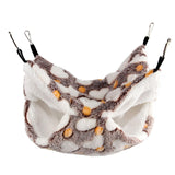 Maxbell Hamster Hammock Bed Hanging Cage Accessories for Small Animals Ferret Parrot Heart Brown
